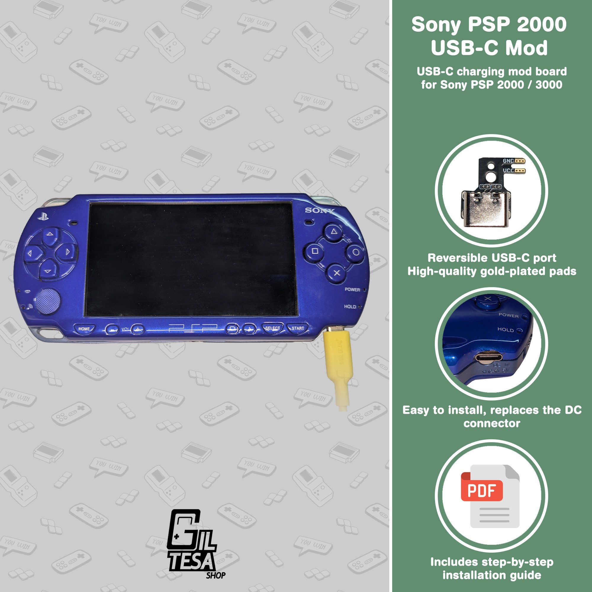 Sony PSP 2000/3000: USB-C Mod - Image 2