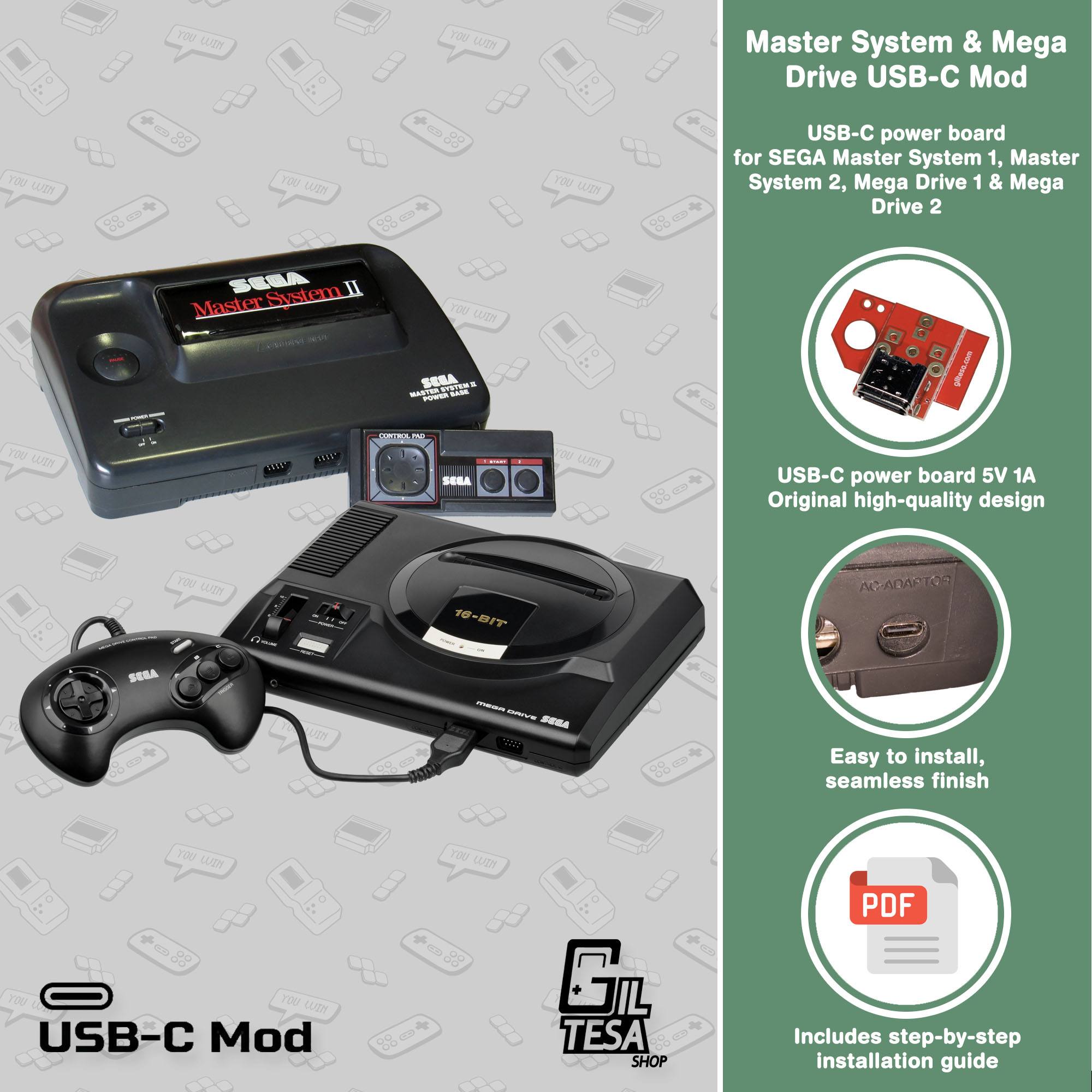 SEGA Master System & Mega Drive: USB-C Mod (All models) - Image 2