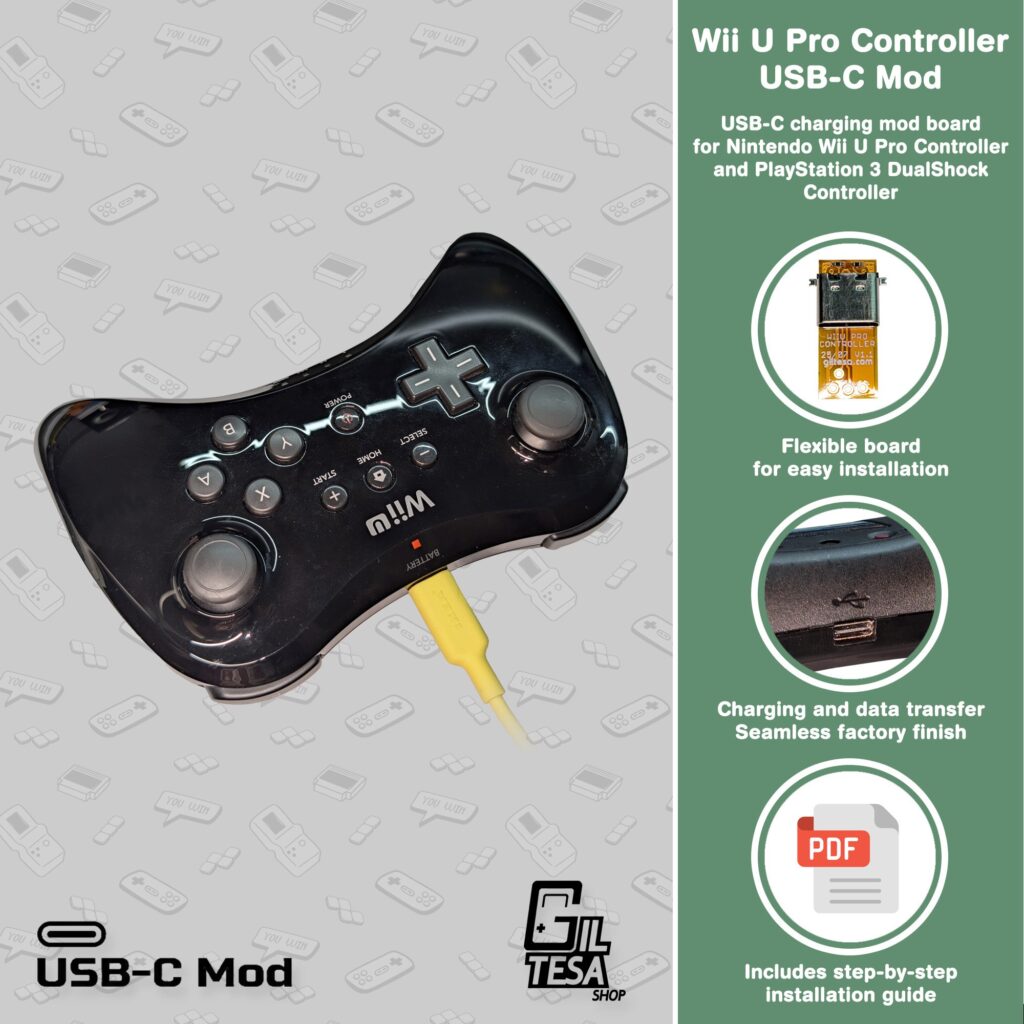 Nintendo Wii U Pro Controller: USB-C Mod - The giltesa's shop