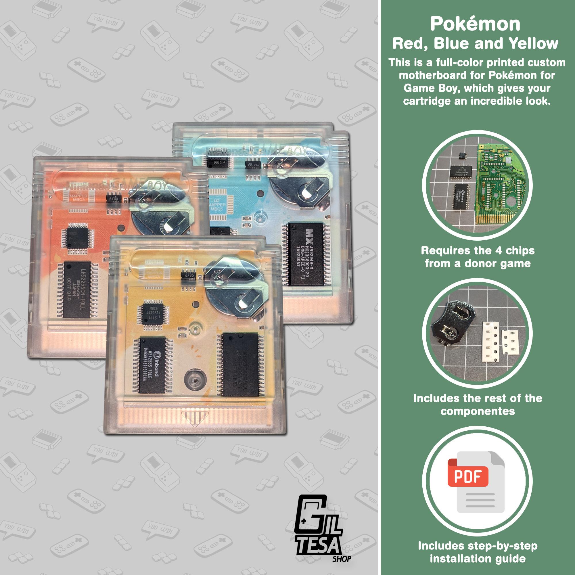 Pokémon Red, Blue and Yellow for Game Boy: Custom Motherboard - Image 2