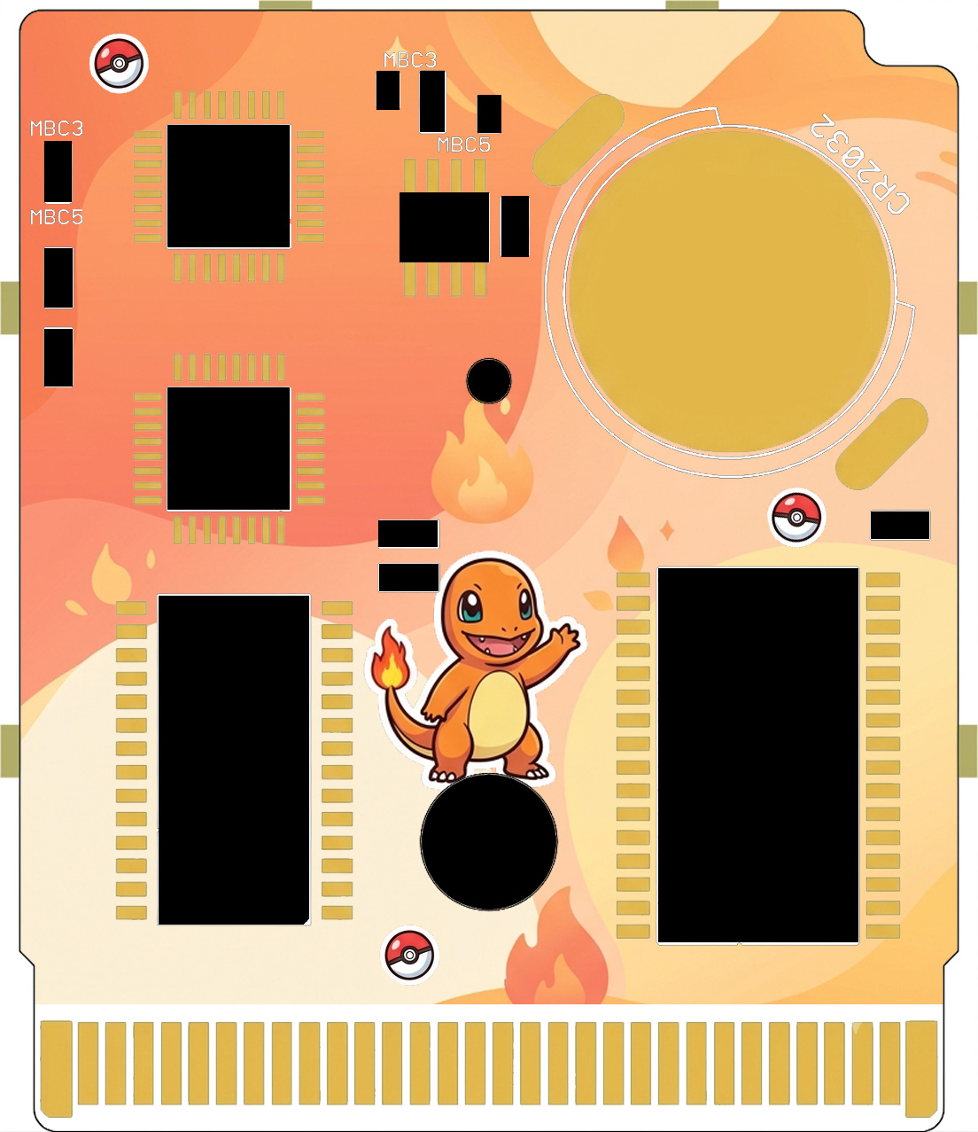 Pokémon Red, Blue and Yellow for Game Boy: Custom Motherboard - Image 3